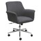 Officesource Bolster Collection Mid Back Swivel Chair with 5 Star Chrome Base 12887FGR - alternate 1